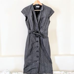 Calvin Klein denim button down shirt dress size 4